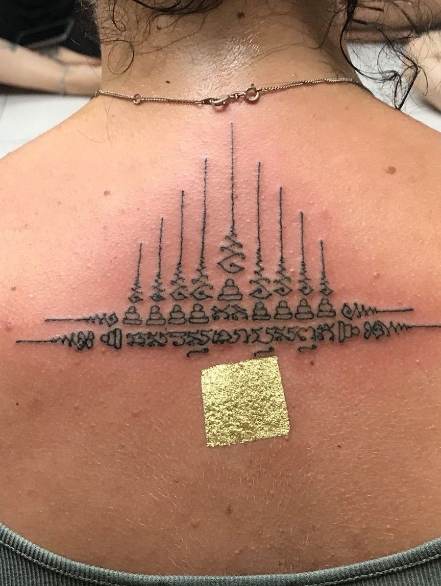 Gao-Yod Nine Spire Yant — traditional Thai Sak Yant tattoo